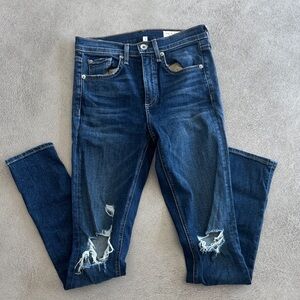 Rag and bone Distressed Blue Jeans